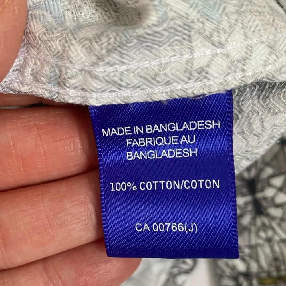 Jermyn & Bond Men's  Geometric modern fit Patterned Button-Up Oxford Shirt Small - Picture 9 of 16